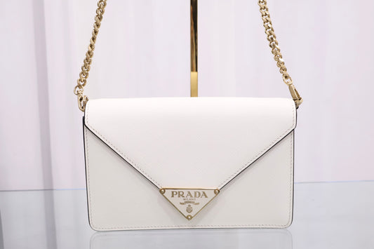 Saffiano leather shoulder bag 1BD318