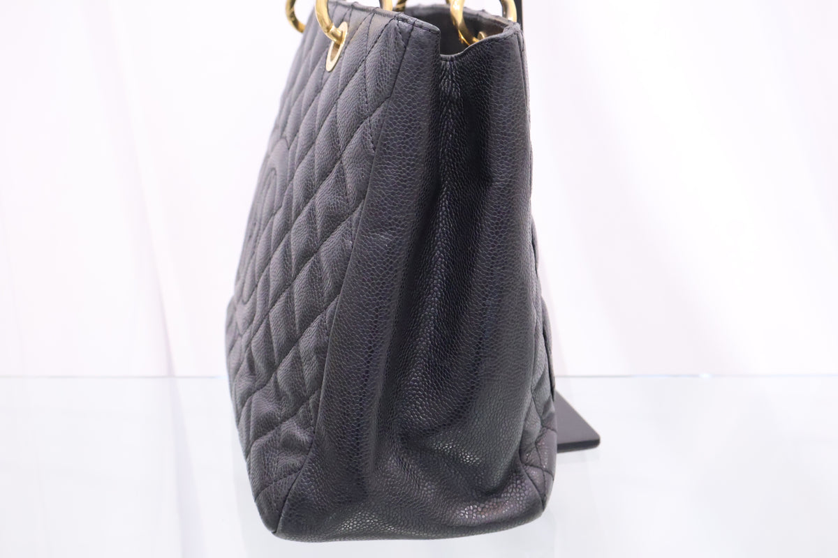 Caviar Grand Shopping Chain Tote Shoulder Bag A50995