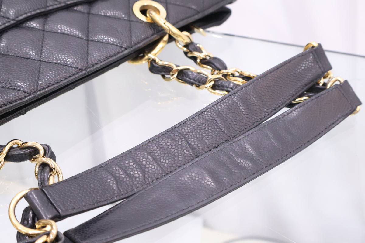 Caviar Grand Shopping Chain Tote Shoulder Bag A50995