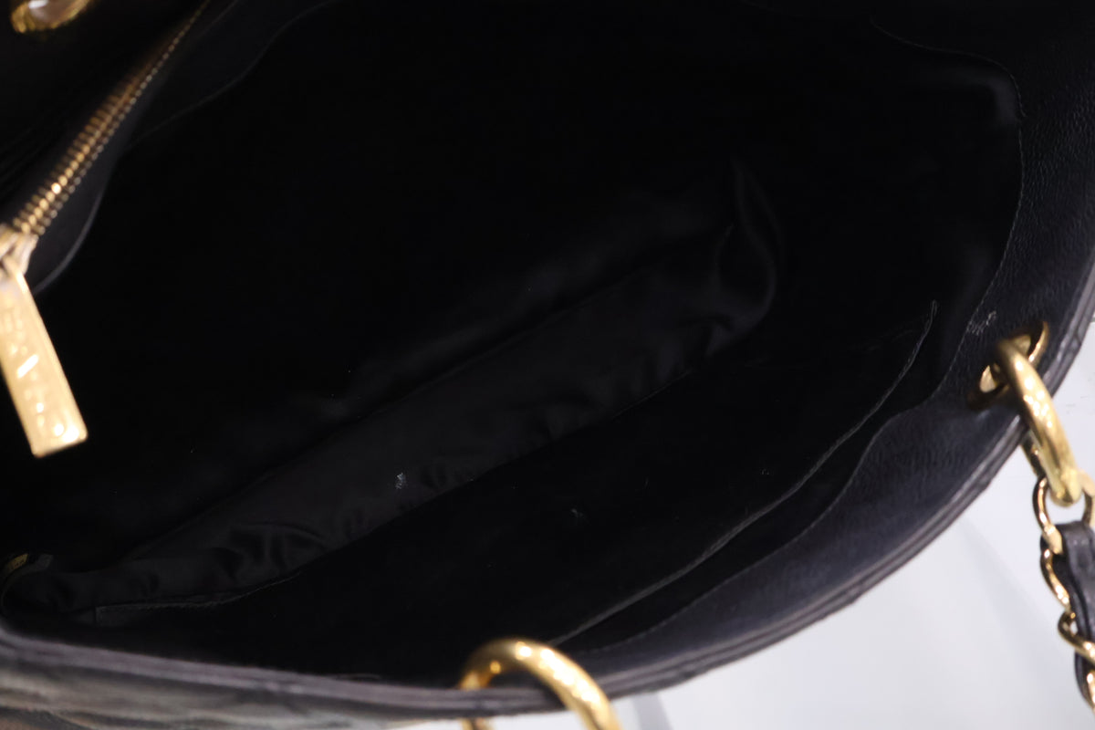 Caviar Grand Shopping Chain Tote Shoulder Bag A50995