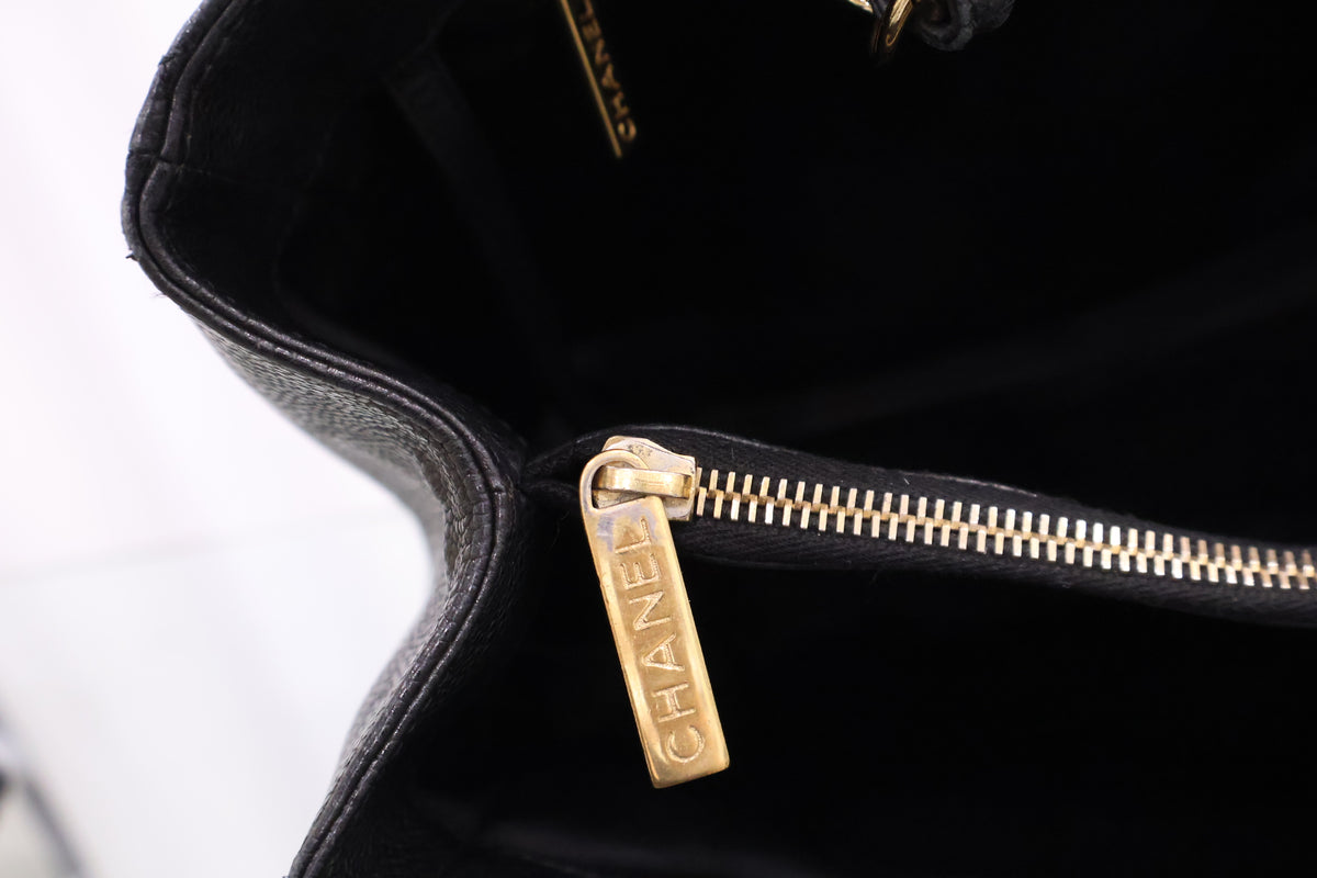 Caviar Grand Shopping Chain Tote Shoulder Bag A50995