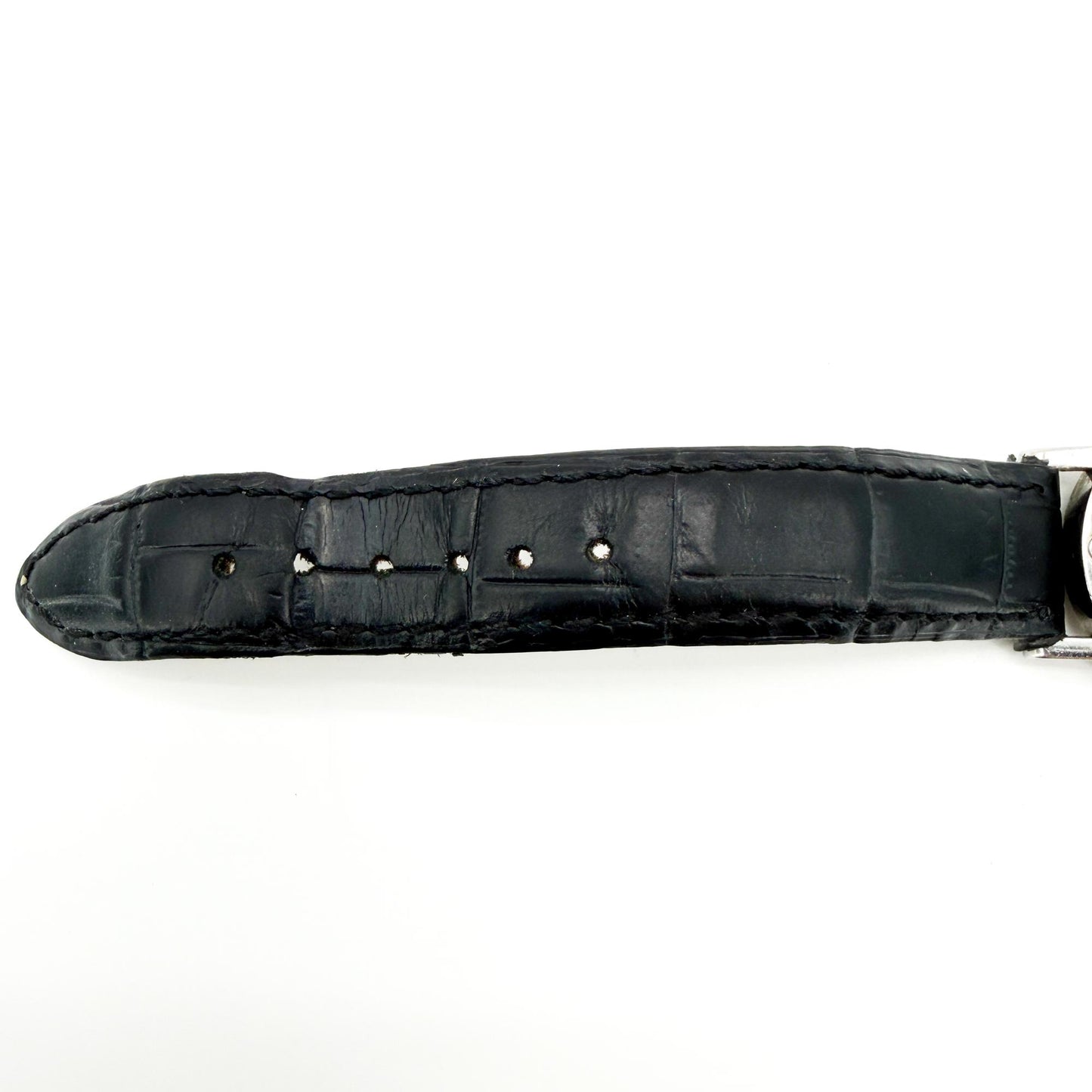 Bulgari Bulgari Blue Dial Black Leather Watch