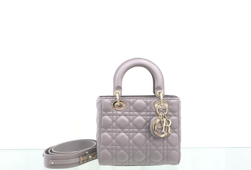 Lady Bag ABC Grey Cannage Small Tote Shoulder Bag