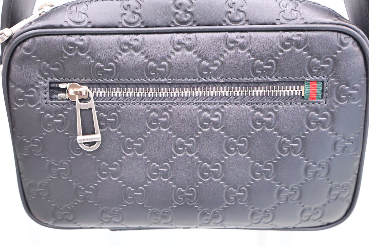 GG Emblem Small Black Crossbody Bag 850242