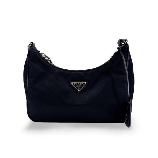 Prada Sac Mini en Nylon Noir Réédition 2000