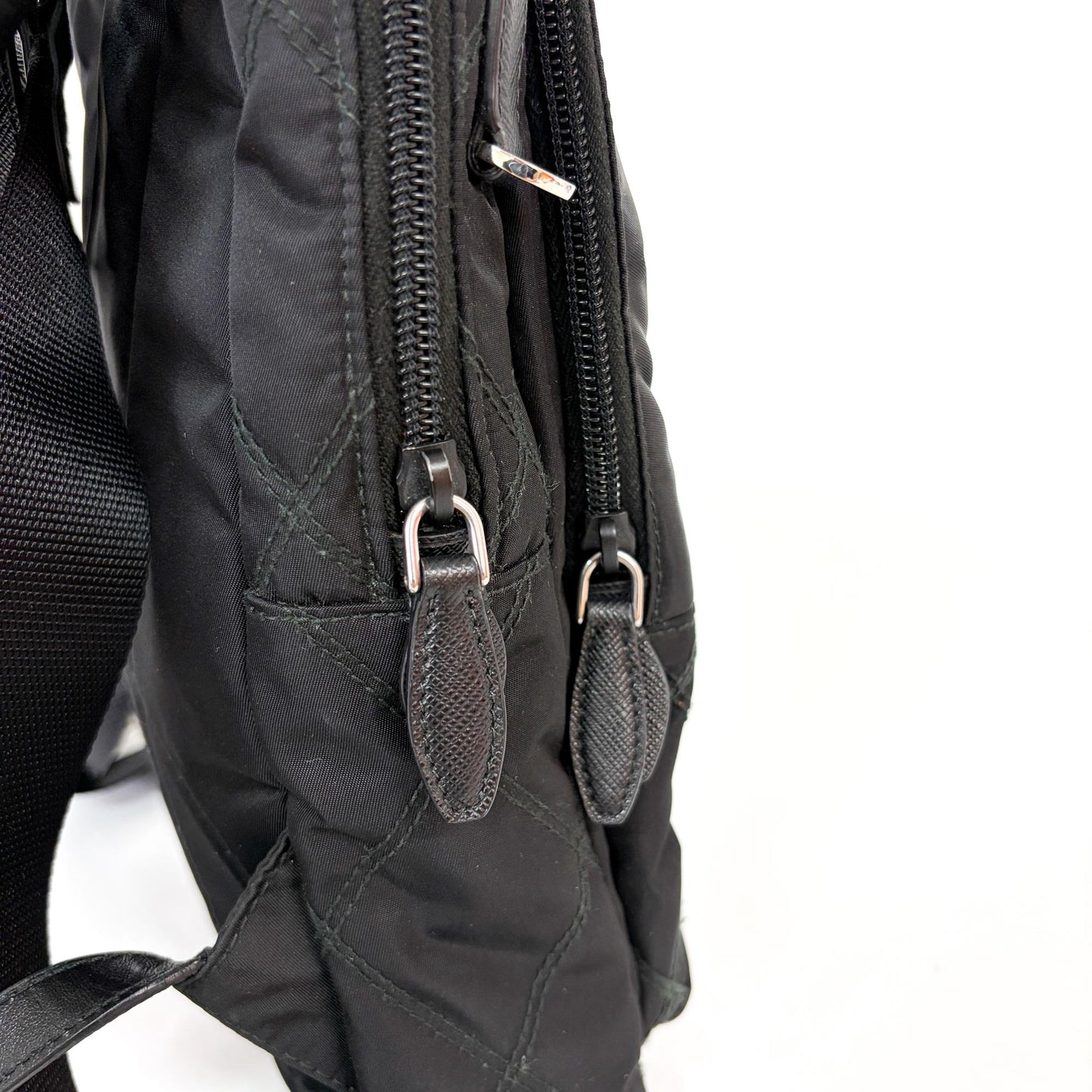 Prada Quilted Nylon Small Backpack Black