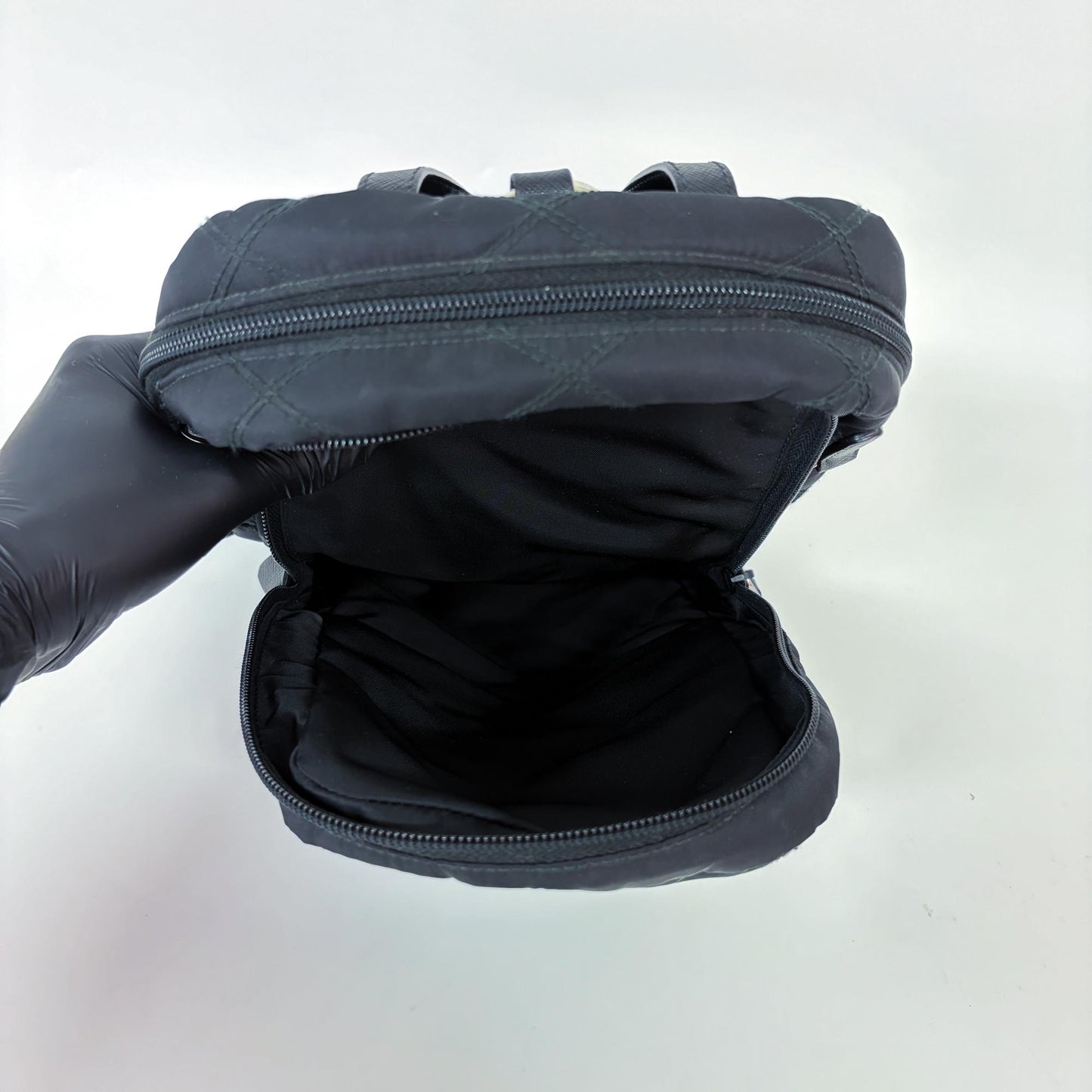 Prada Quilted Nylon Small Backpack Black