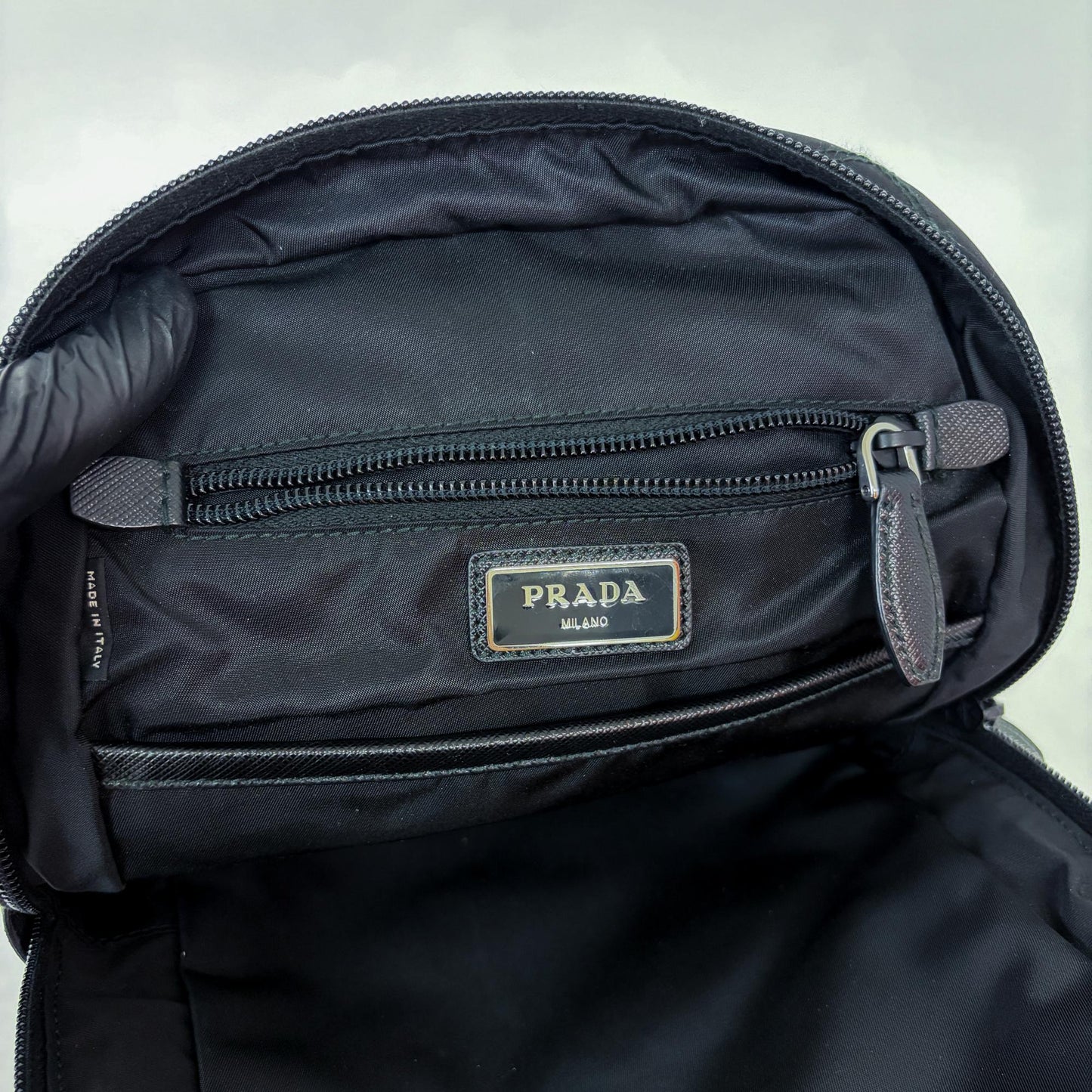 Prada Quilted Nylon Small Backpack Black