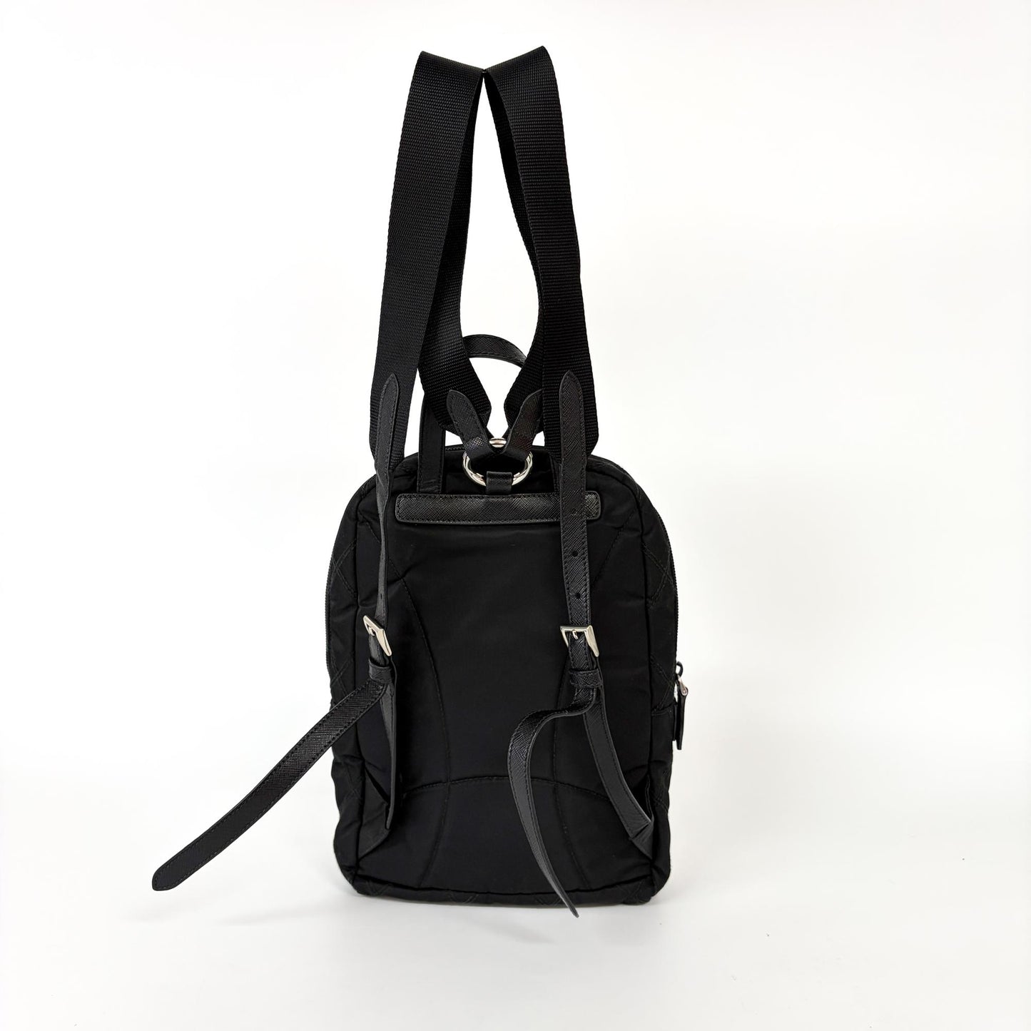 Prada Quilted Nylon Small Backpack Black