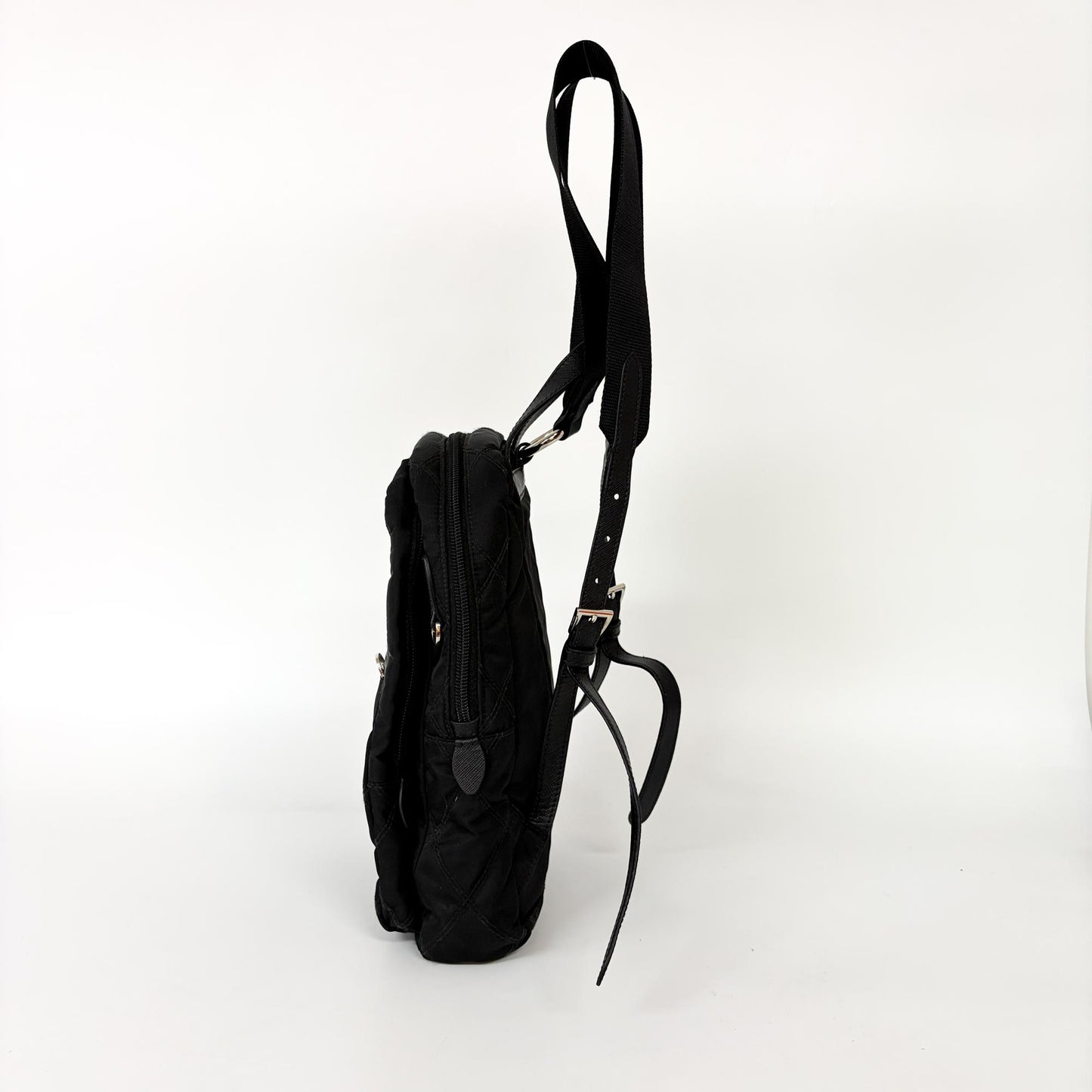 Prada Quilted Nylon Small Backpack Black