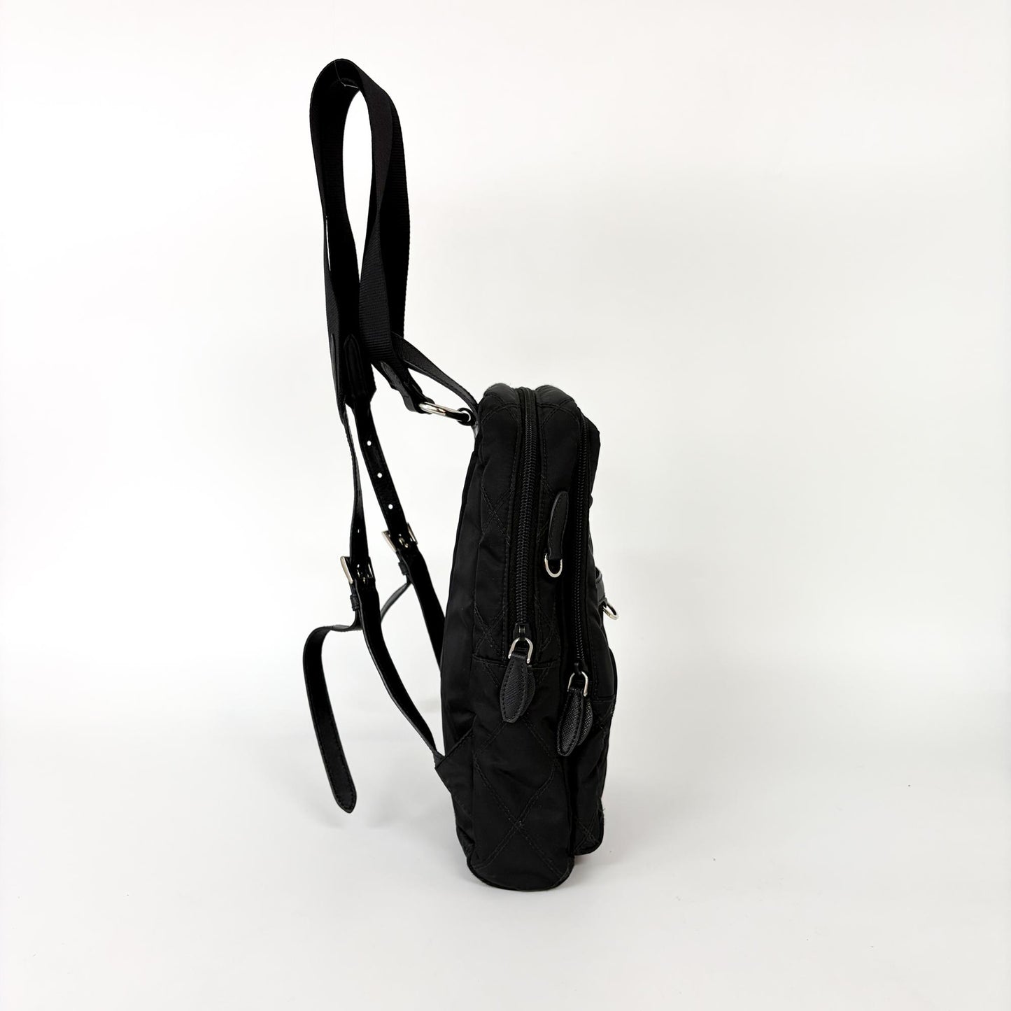 Prada Quilted Nylon Small Backpack Black
