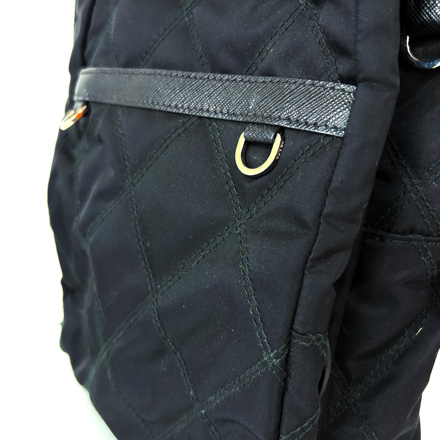 Prada Quilted Nylon Small Backpack Black