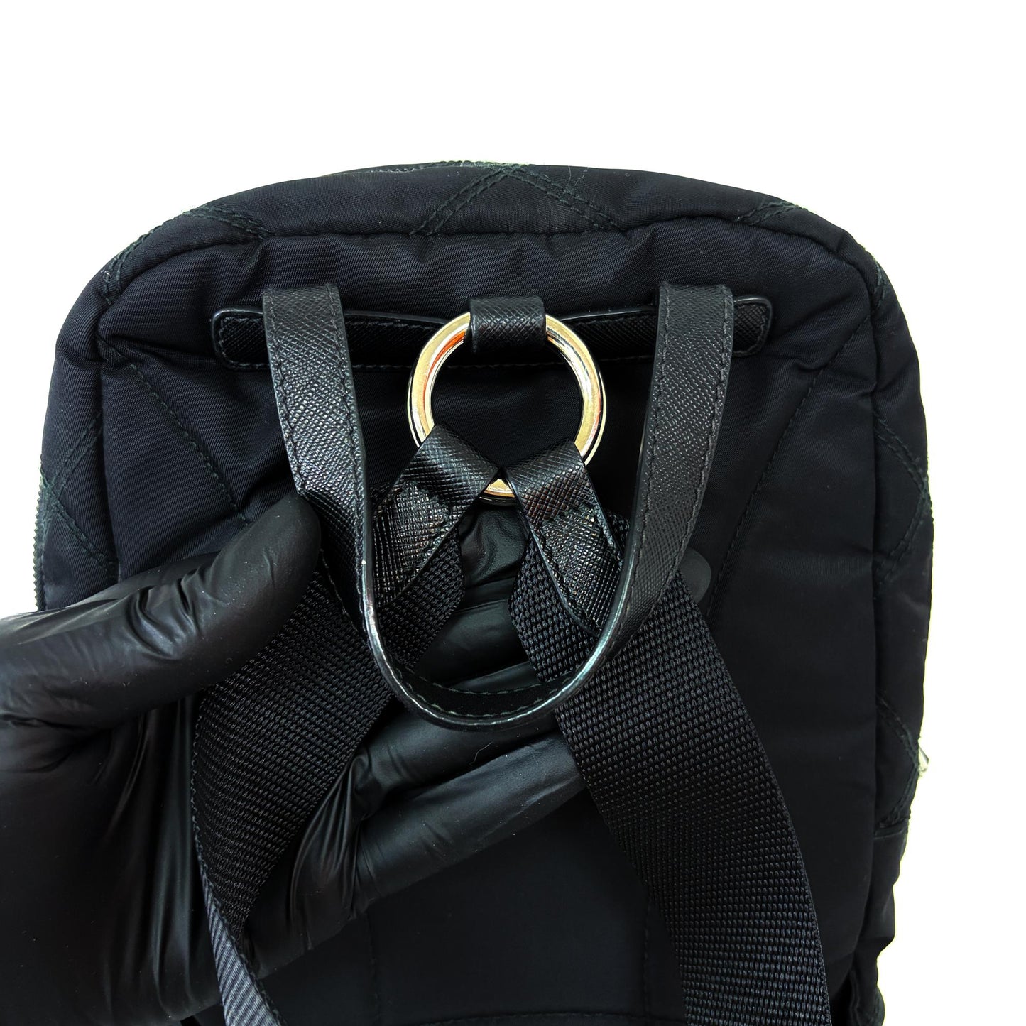 Prada Quilted Nylon Small Backpack Black