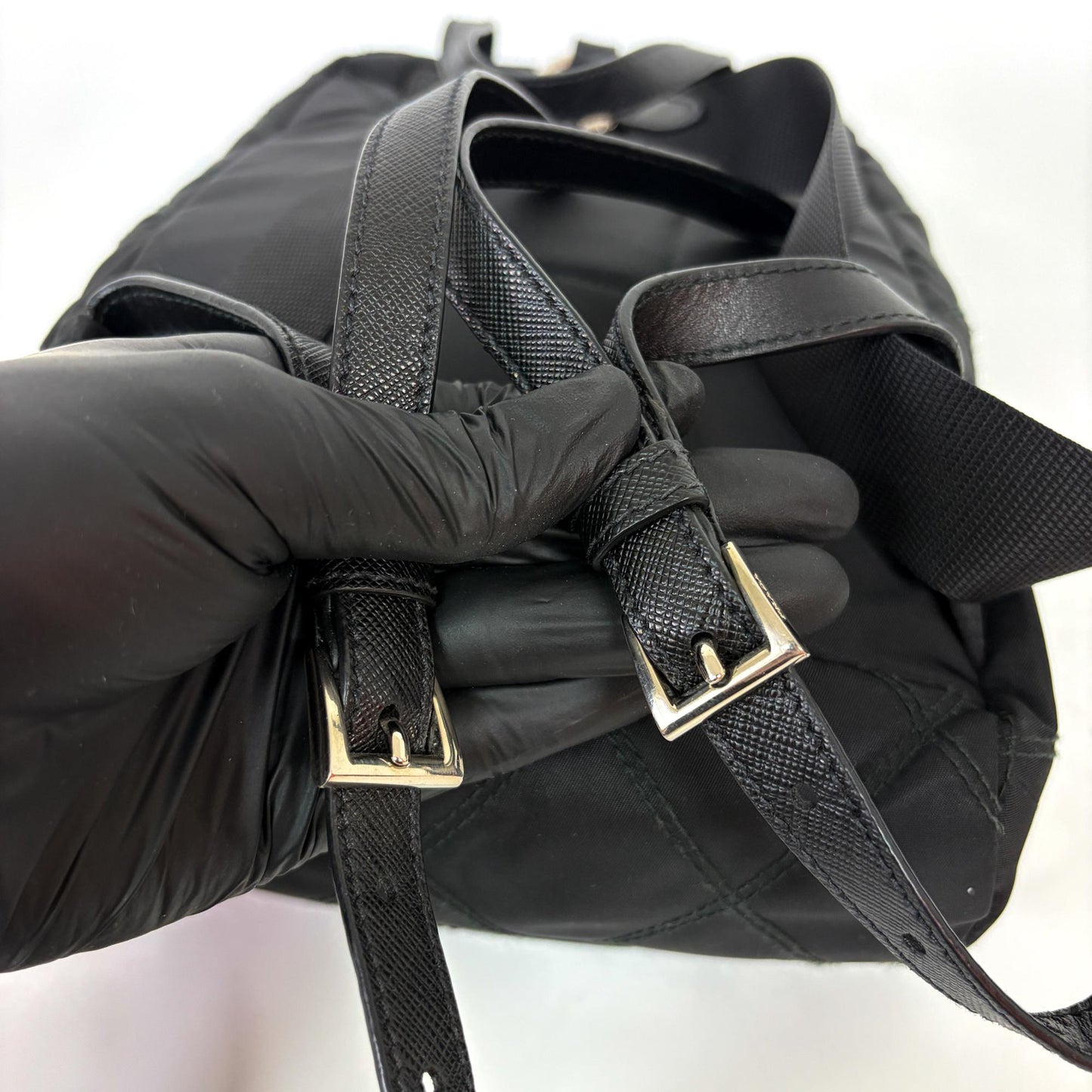 Prada Quilted Nylon Small Backpack Black