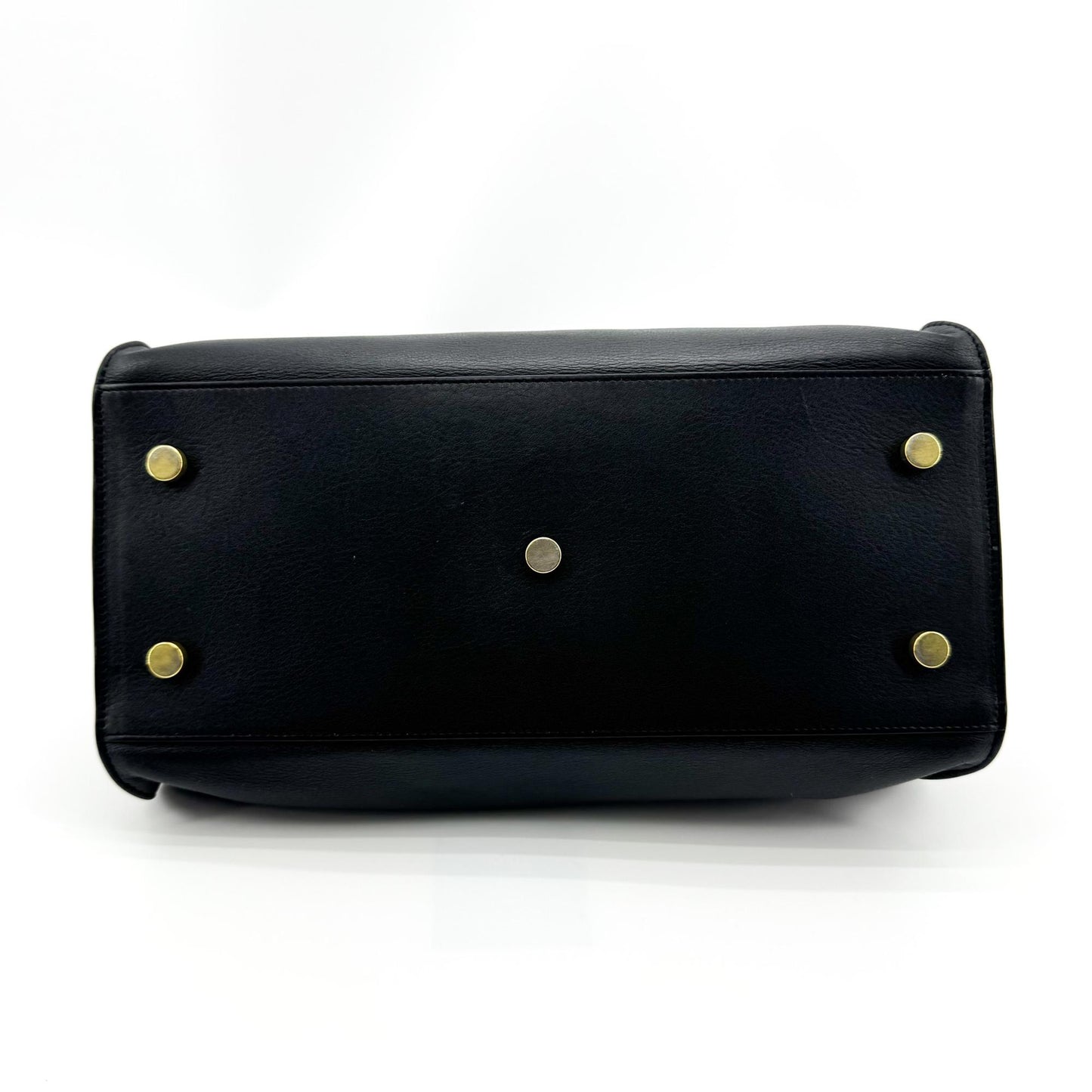 Saint Laurent Monogram Cabas Bag Small Black Gold Hardware