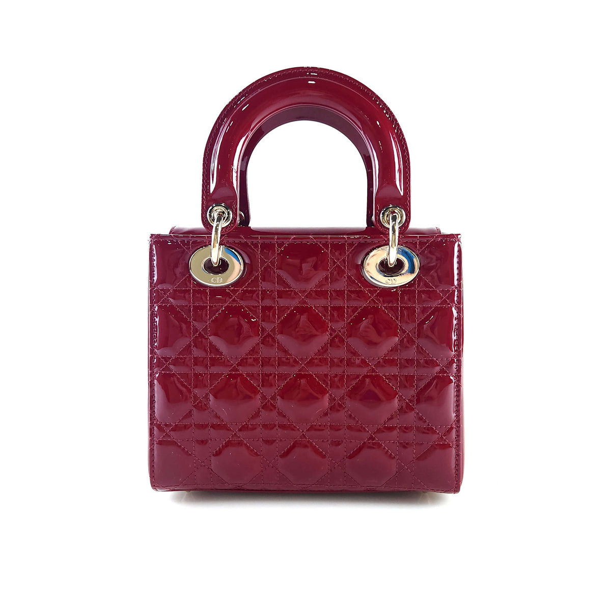 Small Patent Cannage Lady Tote Bag Crossbody Bag