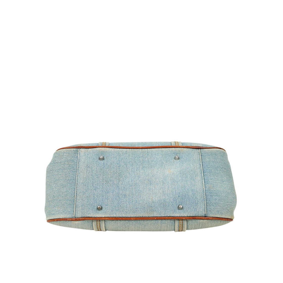 Dior Denim Flower "D" Logo Shoulder Bag