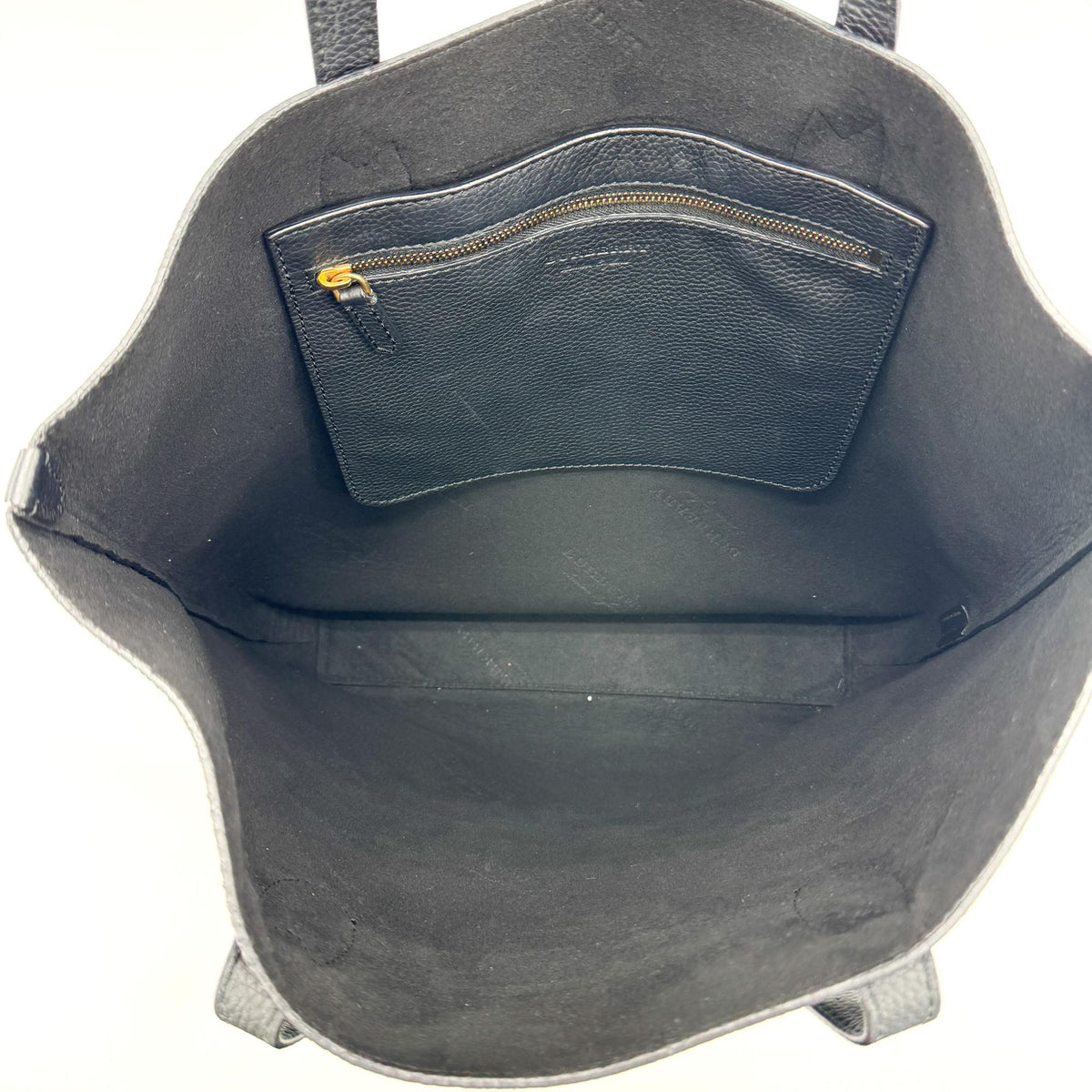 Burberry Embossed Logo Leather Tote Bag Black