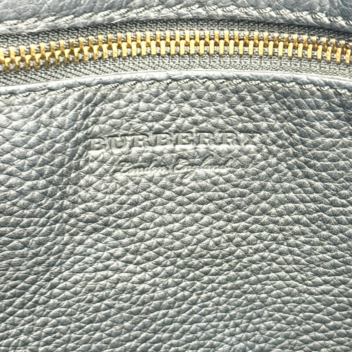Burberry Embossed Logo Leather Tote Bag Black