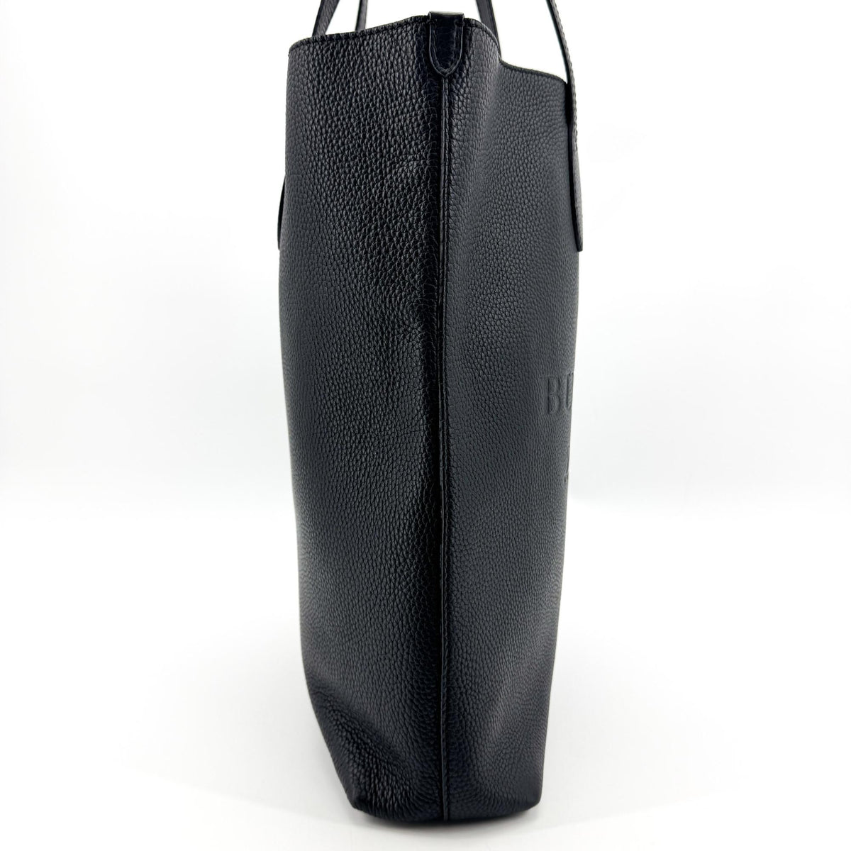 Burberry Embossed Logo Leather Tote Bag Black