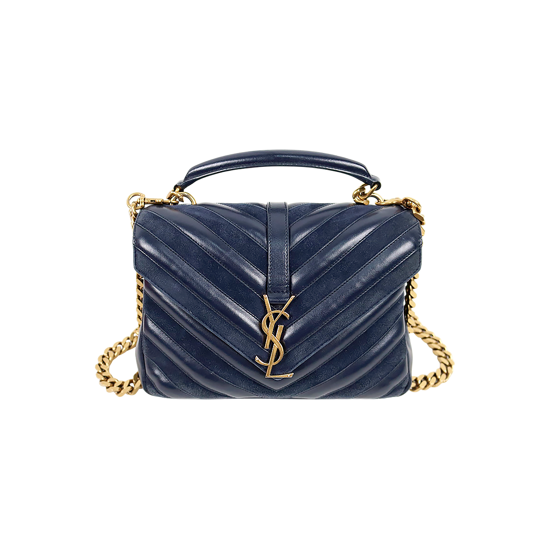 Saint Laurent Navy Medium College Bag
