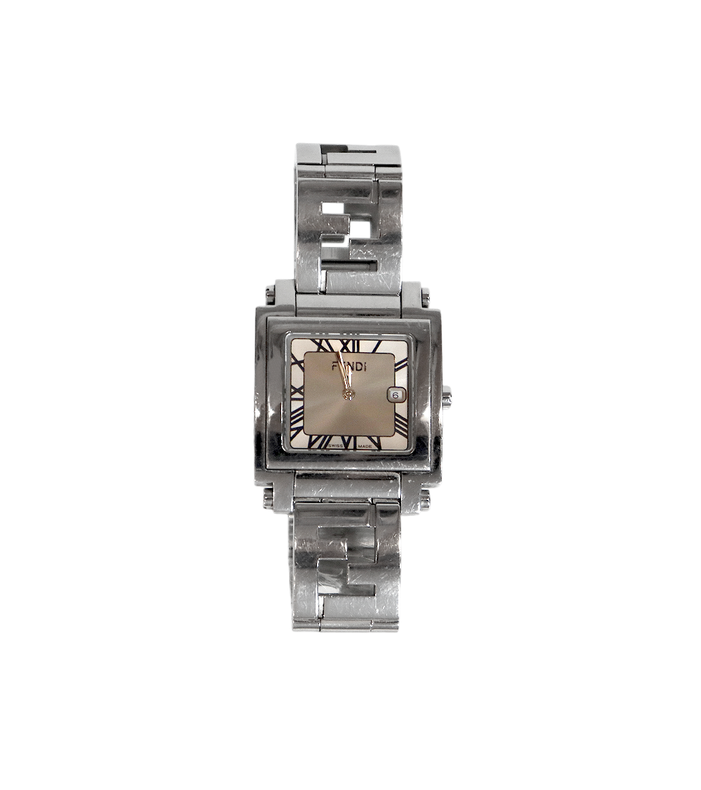 Fendi 30mm Quadrato Steel Quartz Watch