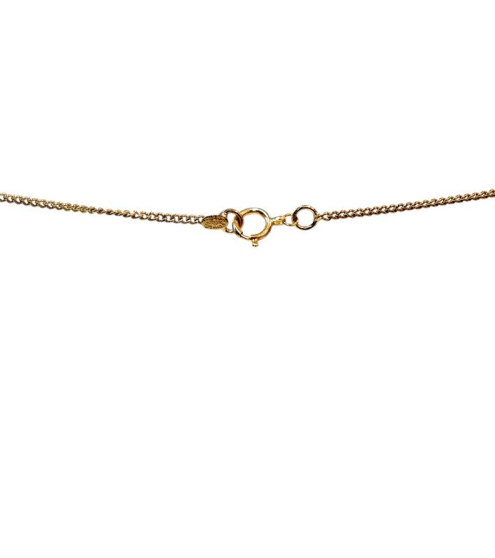 Chanel Pink Cubic Square CC Gold Necklace