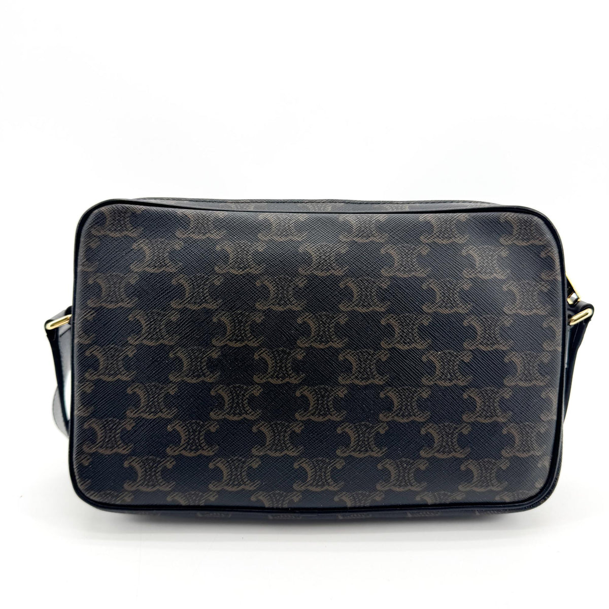 Celine Triomphe Canvas CELINE Print Camera Bag Black