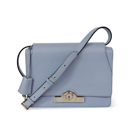 Moynat Leather Crossbody Bag Sky Blue
