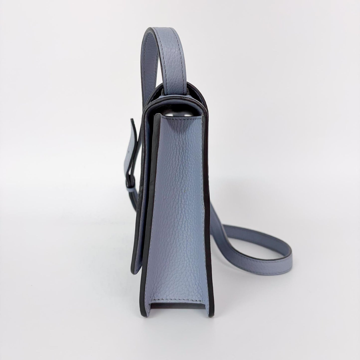 Moynat Leather Crossbody Bag Sky Blue