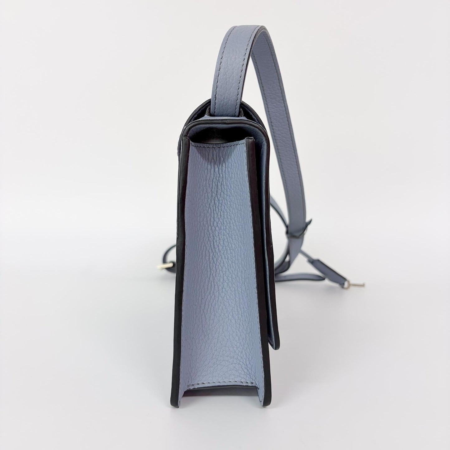 Moynat Leather Crossbody Bag Sky Blue