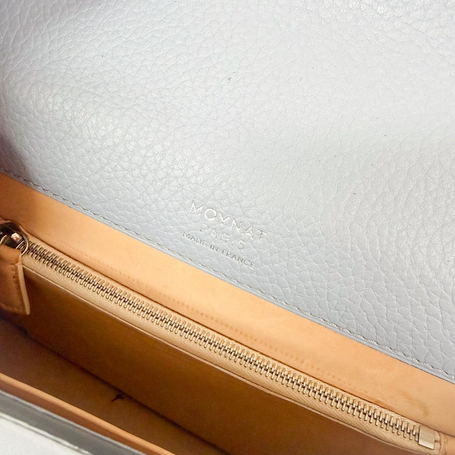 Moynat Leather Crossbody Bag Sky Blue
