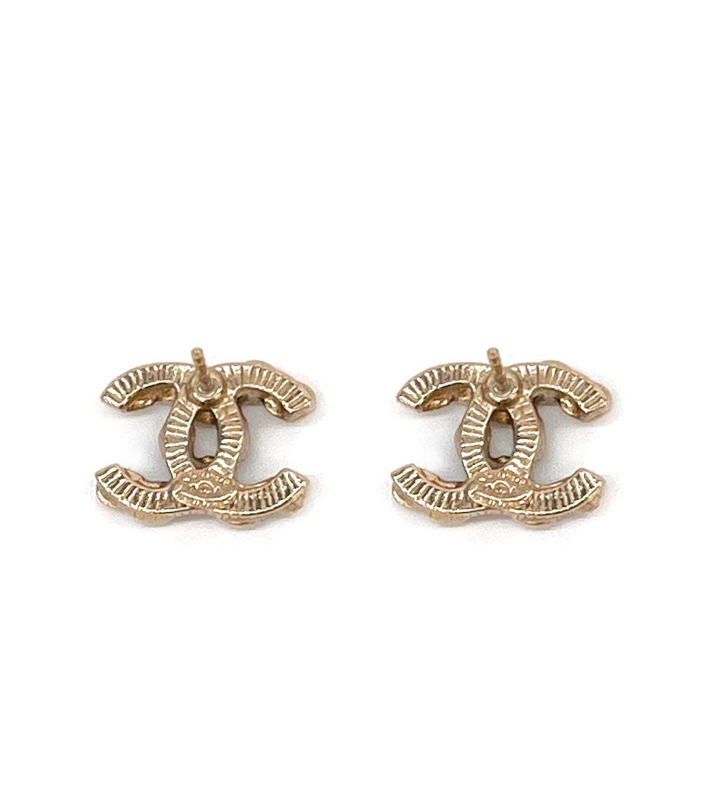 Chanel Stone Gold Earrings