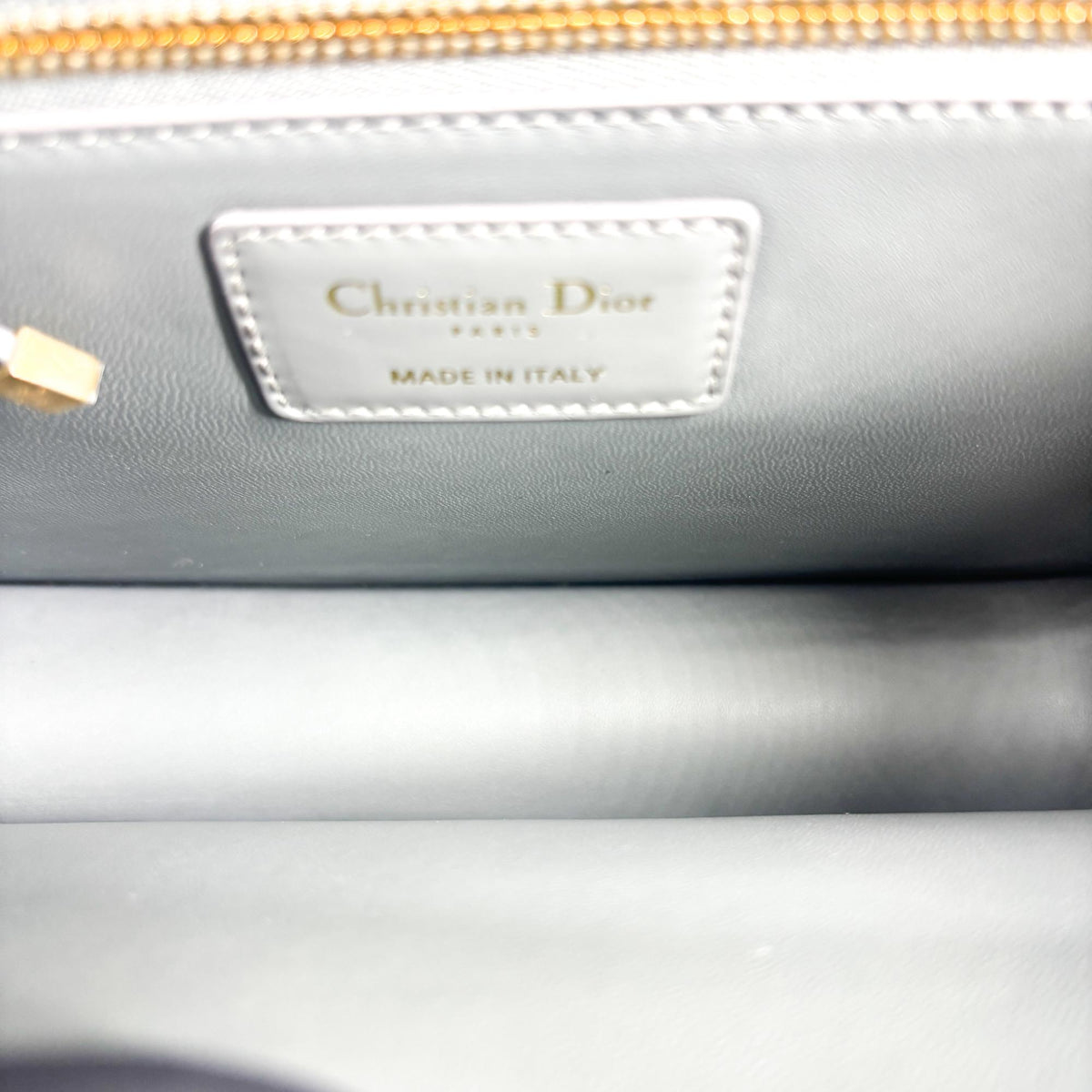 Dior 30 Montaigne Flap Bag Grey Box Calfskin Gold Hardware