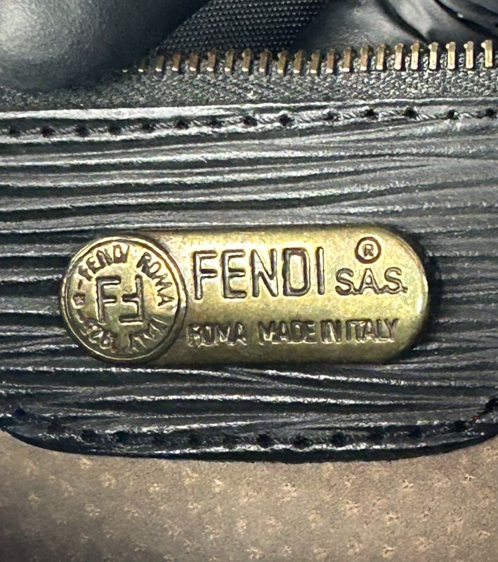 Fendi Black Zucca Flap Shoulder Bag