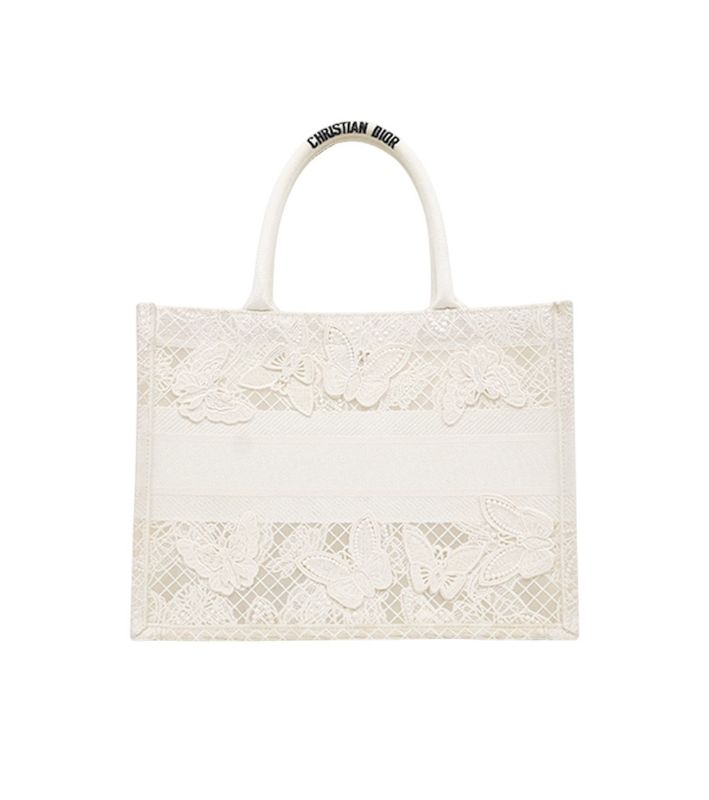 Dior Medium Butterfly Embroidered Book Tote Bag