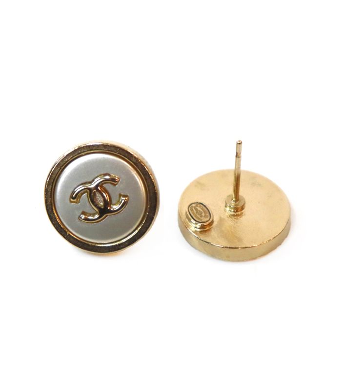 Chanel Round CC Earrings