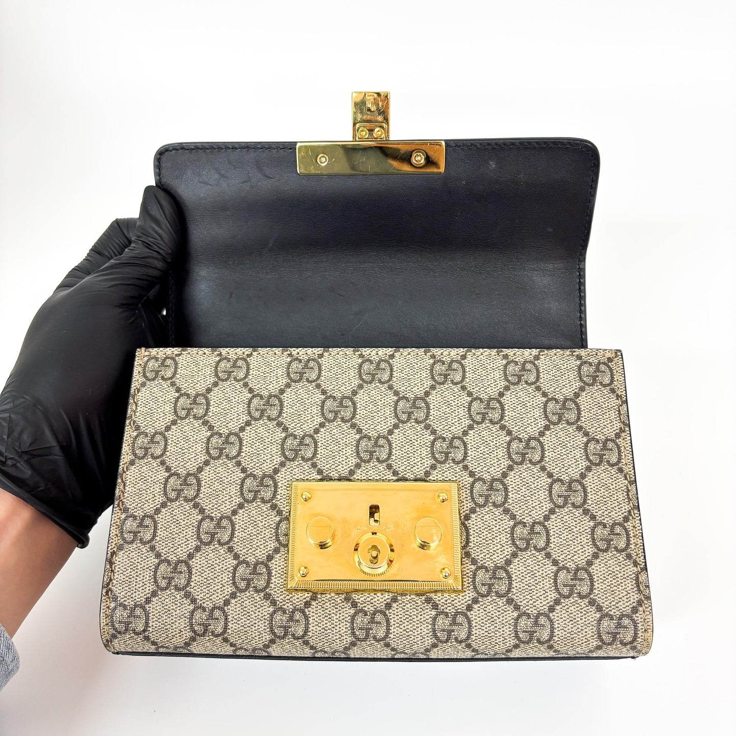 Gucci Padlock GG Small Shoulder Bag Black
