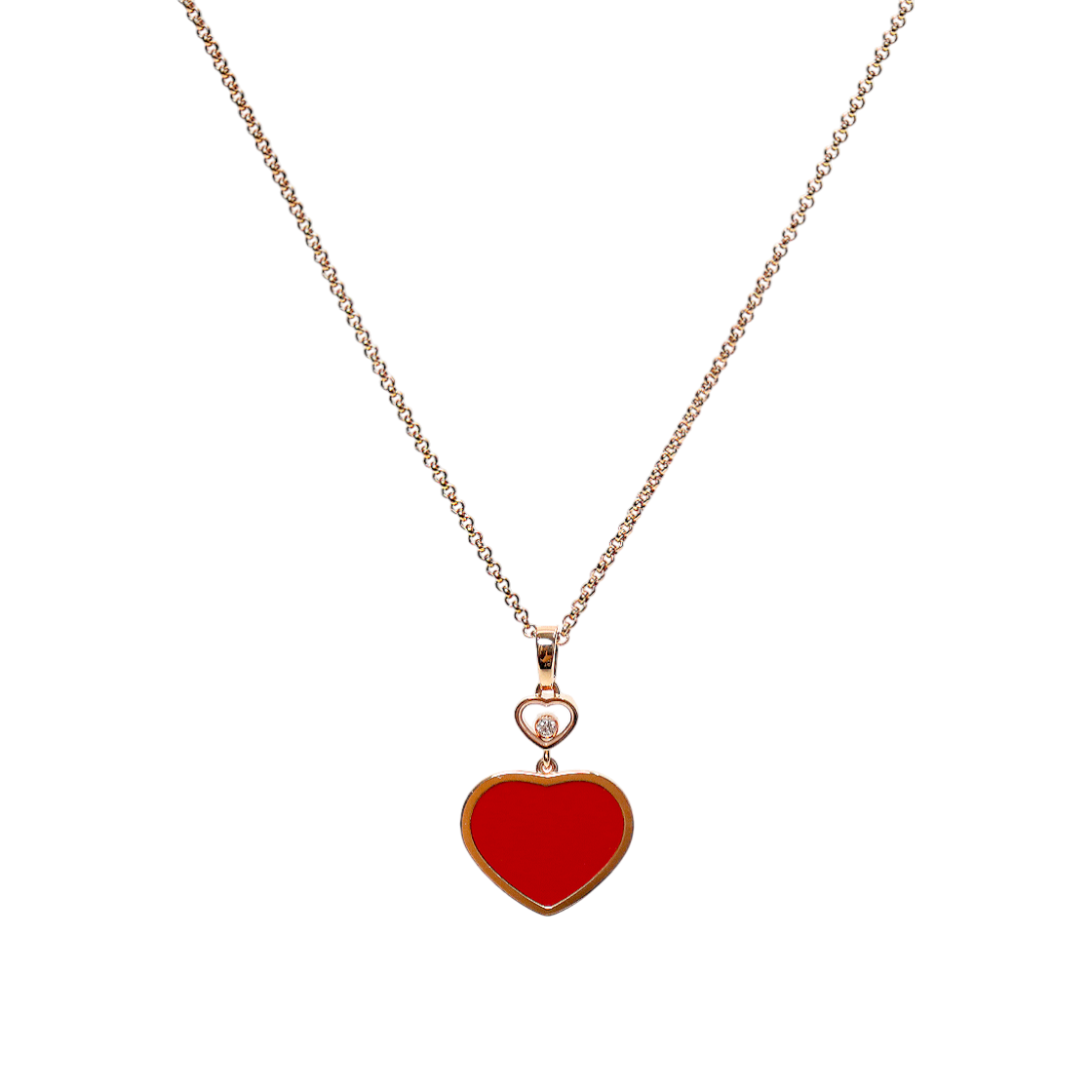 Chopard 750 Rose Gold Happy Pendant Necklace