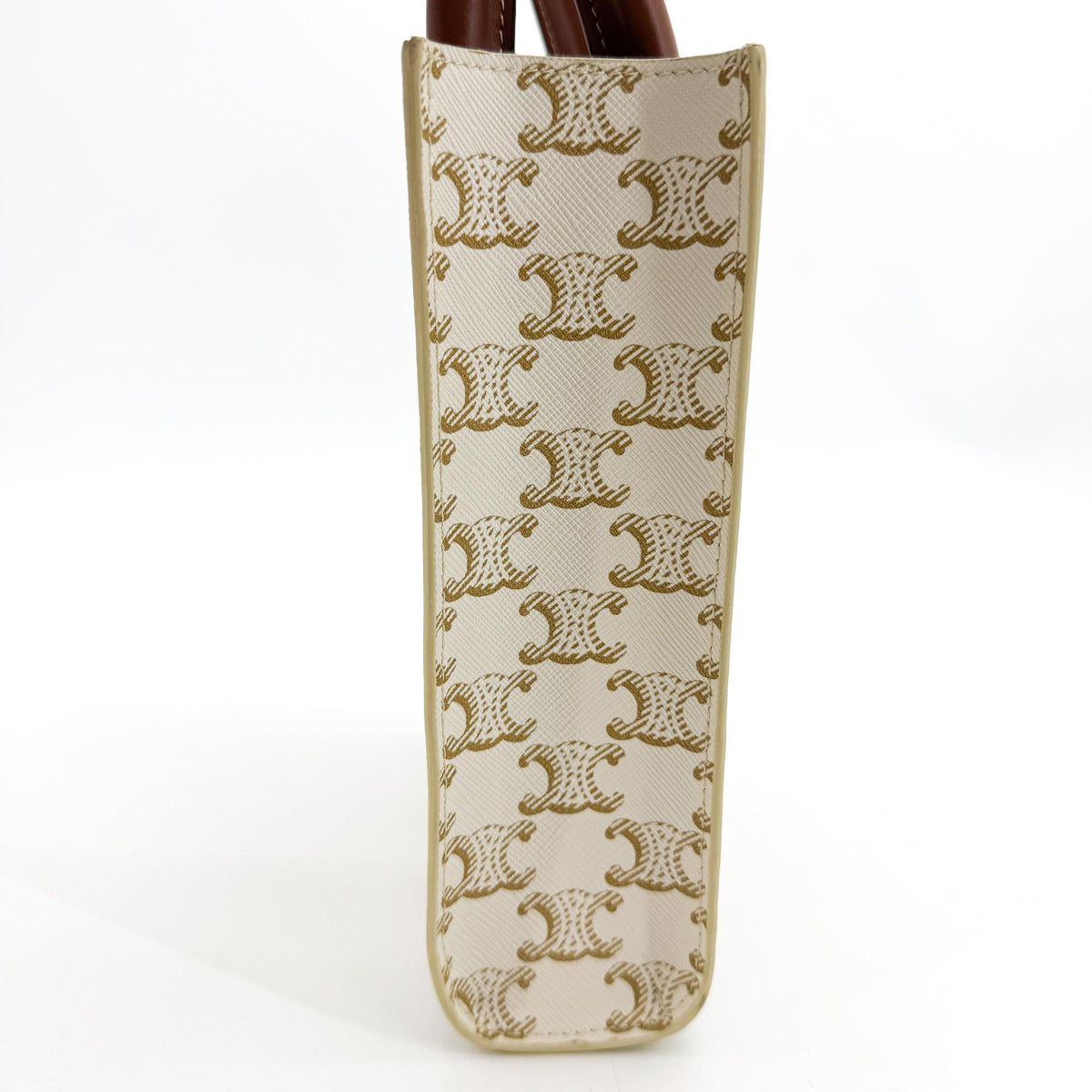 Celine Mini Vertical Cabas Triomphe Canvas White