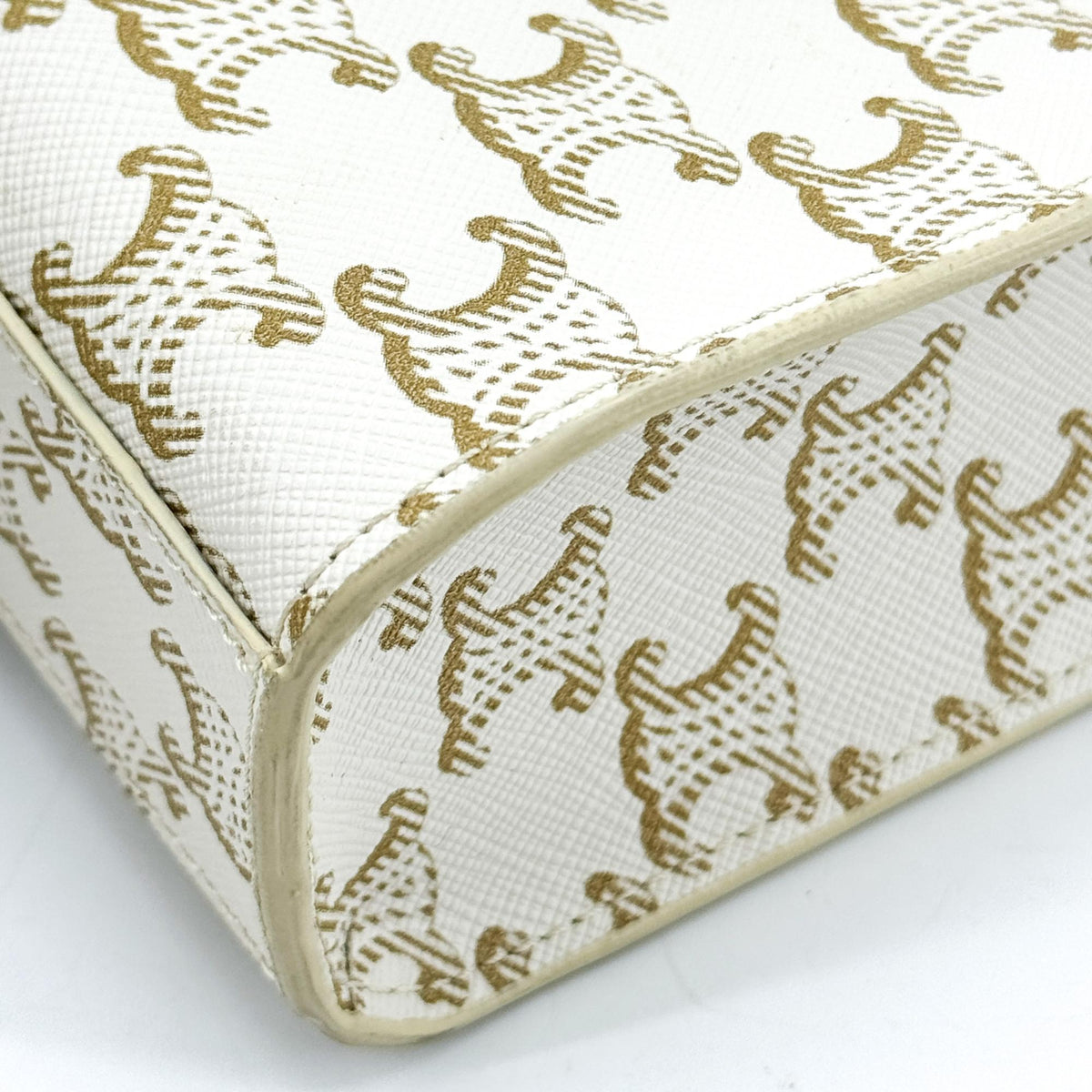 Celine Mini Vertical Cabas Triomphe Canvas White