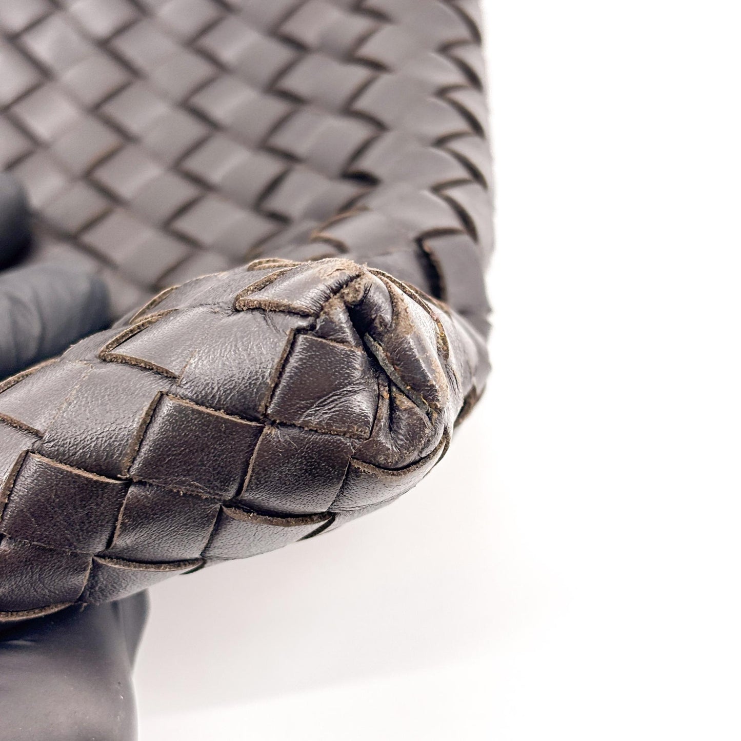 Bottega Veneta Intrecciato Messenger Bag Black