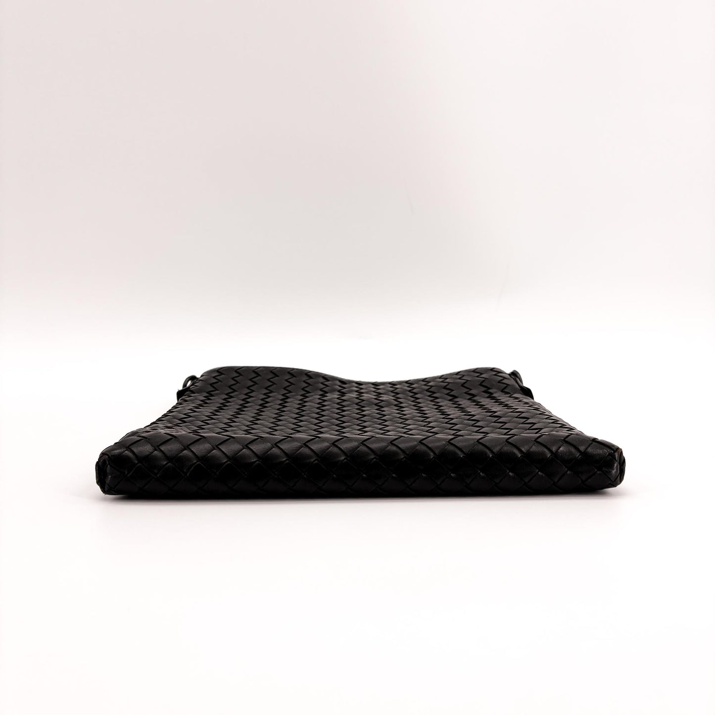 Bottega Veneta Intrecciato Messenger Bag Black