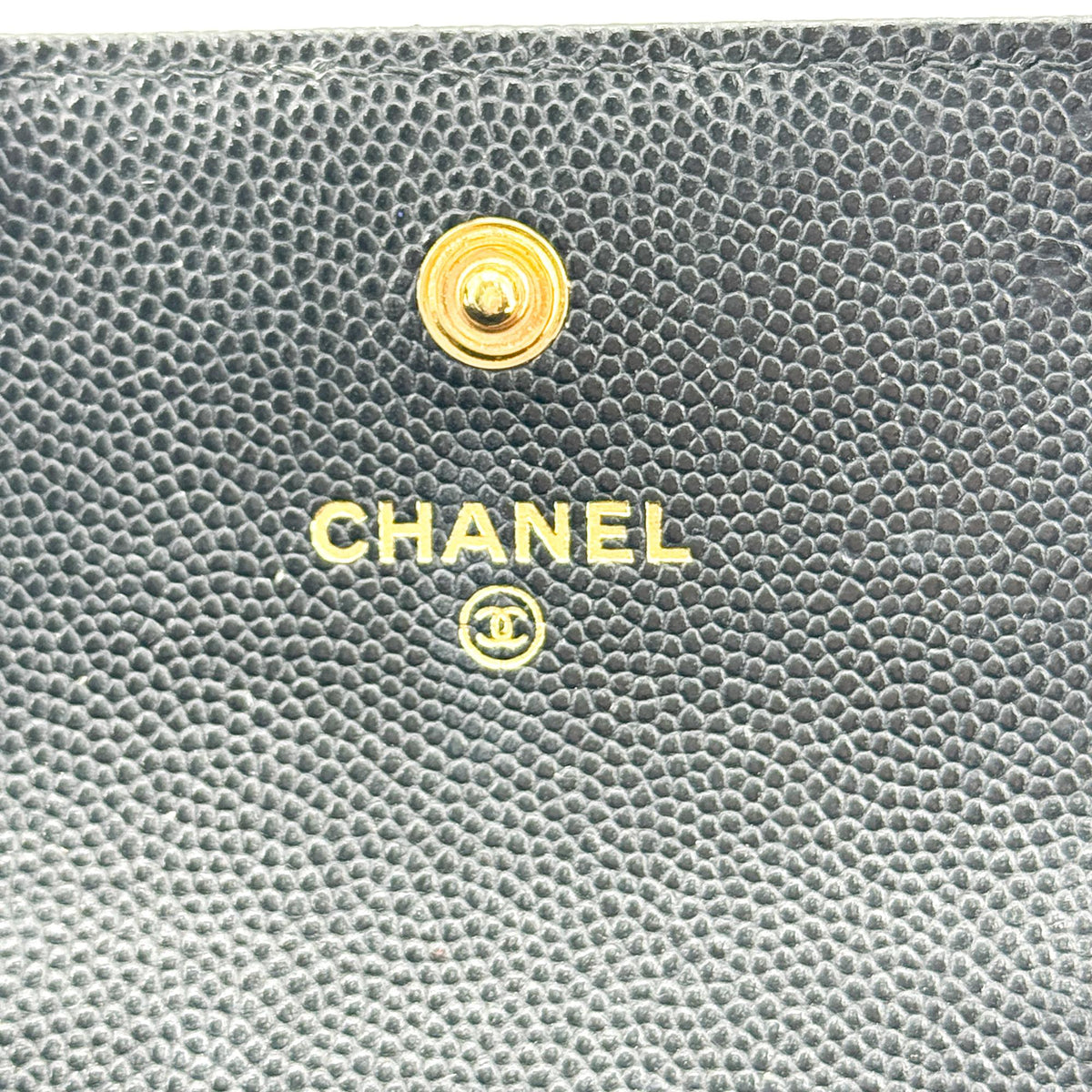 Chanel Boy Chanel Flap Card Wallet Caviar Gold Hardware Black