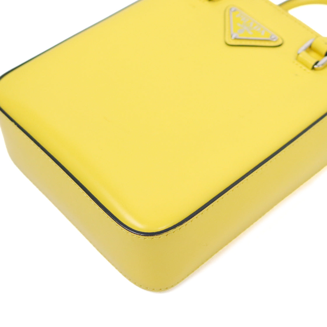 Prada Yellow Brushed Tote Bag