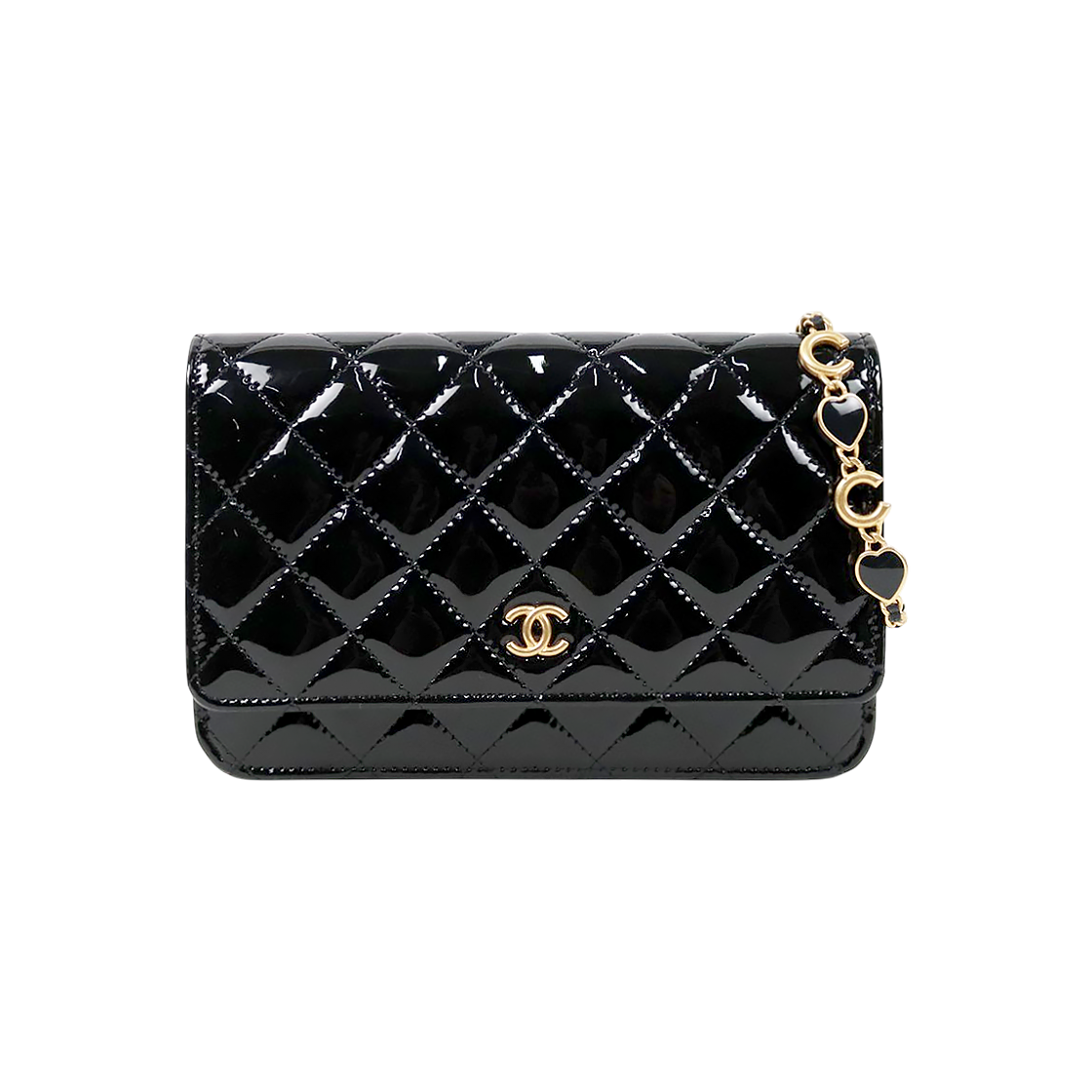 Chanel Black Faux Leather WOC Crossbody Bag