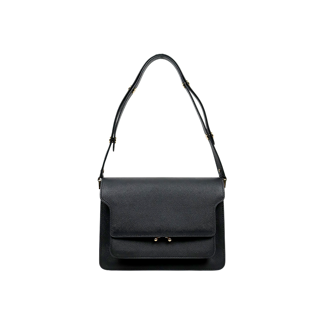 Marni Black Saffiano Trunk Bag