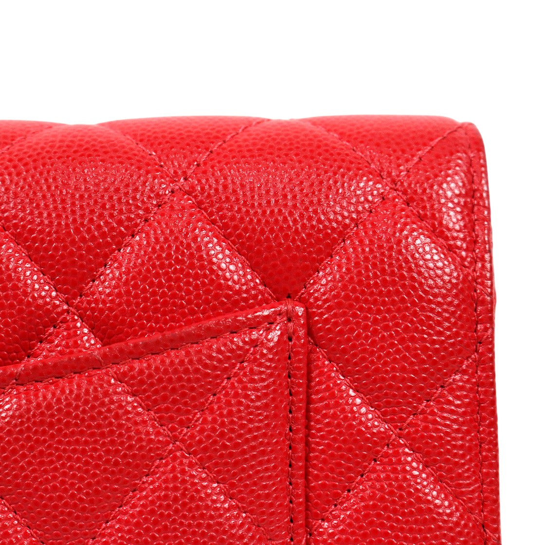 Chanel Red Caviar Skin WOC Crossbody Bag