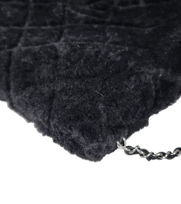 Chanel Navy Shearling Tote