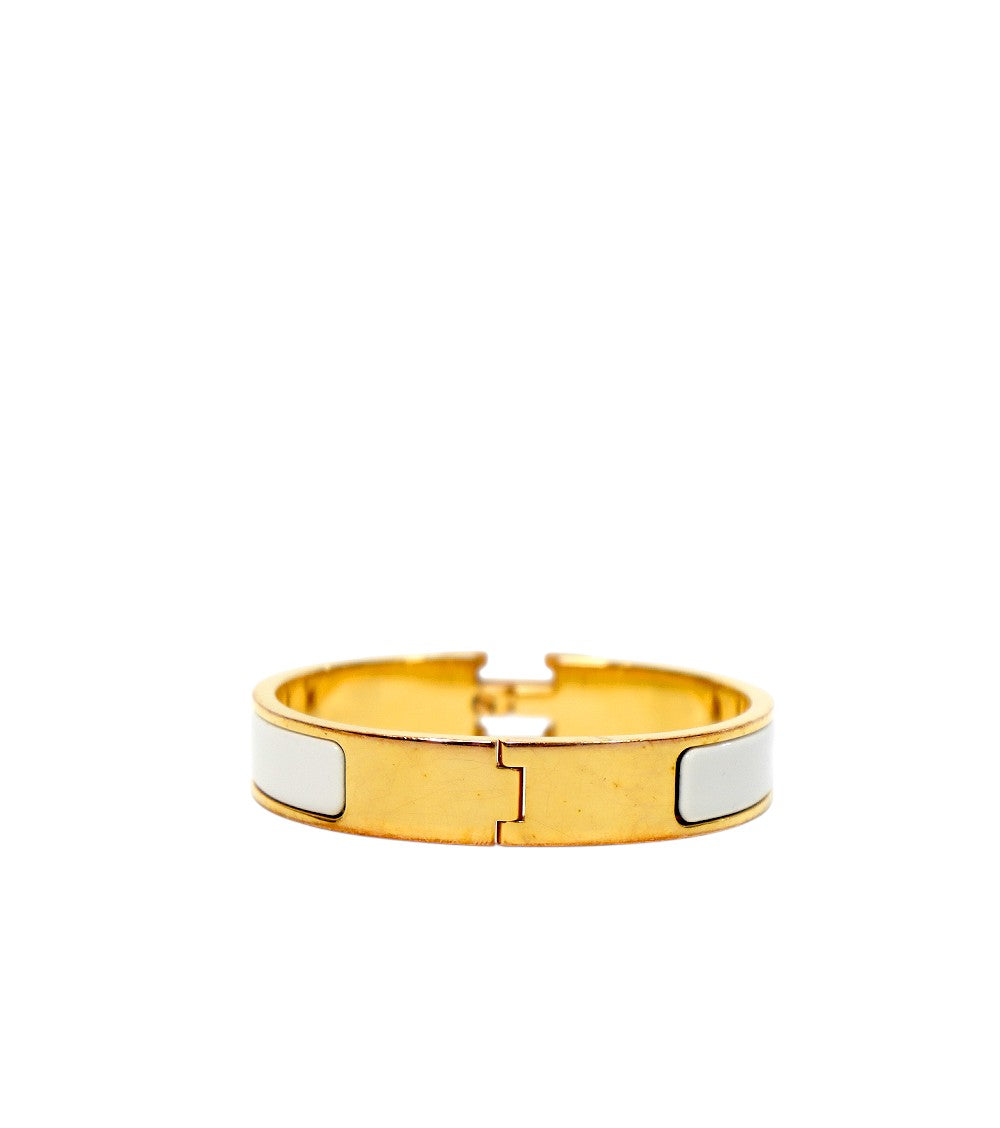 Hermès white click ash bracelet